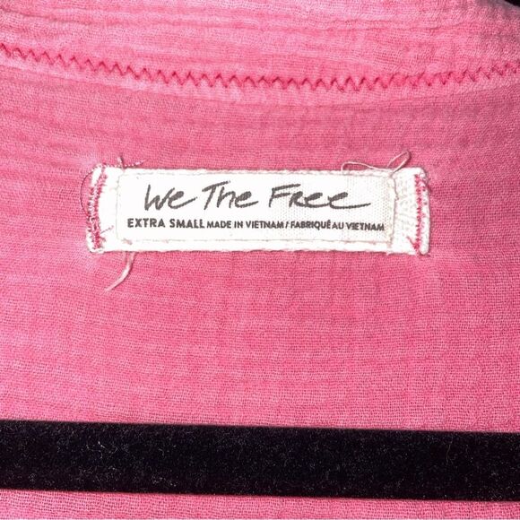 Free People We the Free Size XS Cotton Summer Daydream Button Up Top Boho Beach - Picture 5 of 10